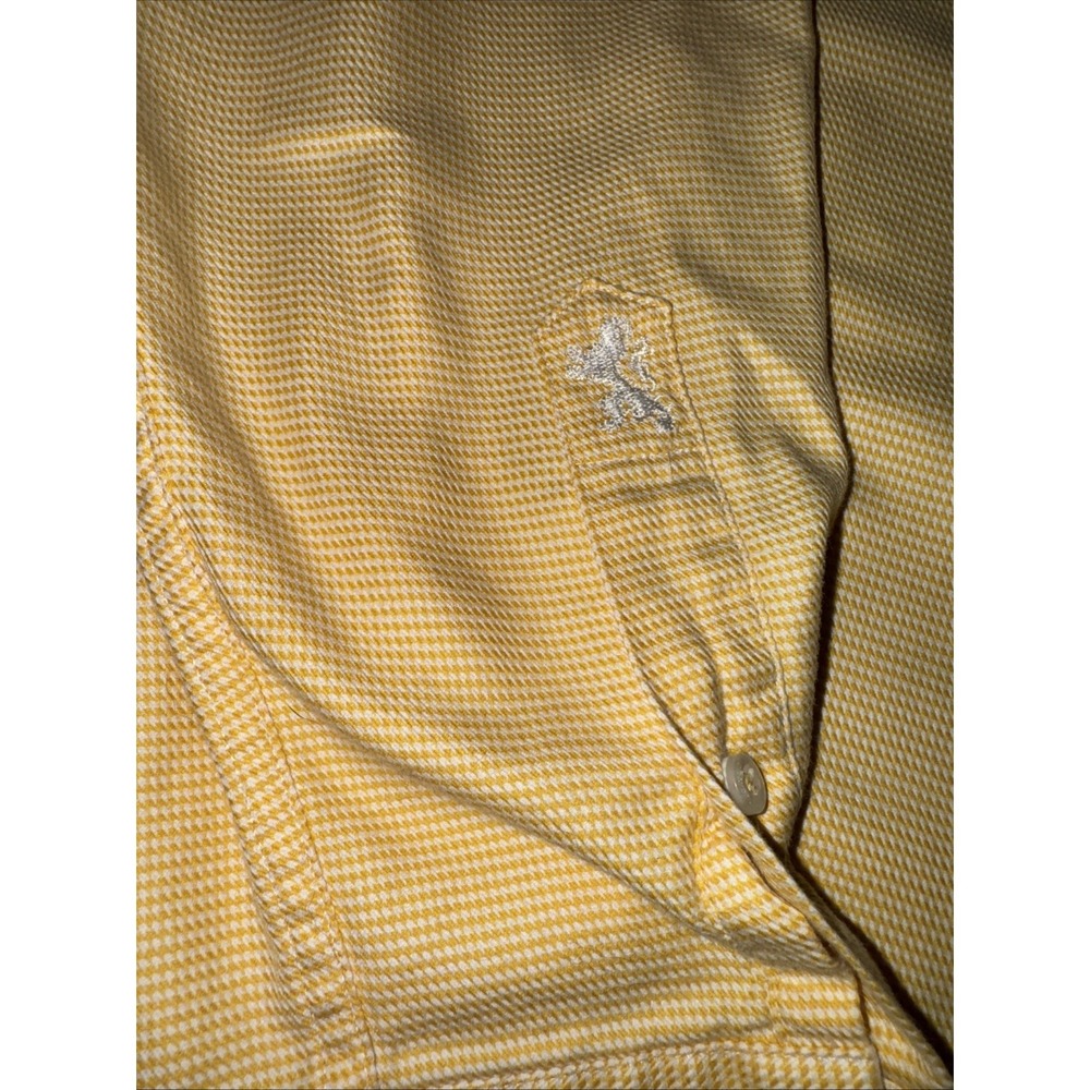 Bugatchi yellow long sleeve size 16 32–33 Men's Dress Shirt Spring Summer - Picture 2 of 7